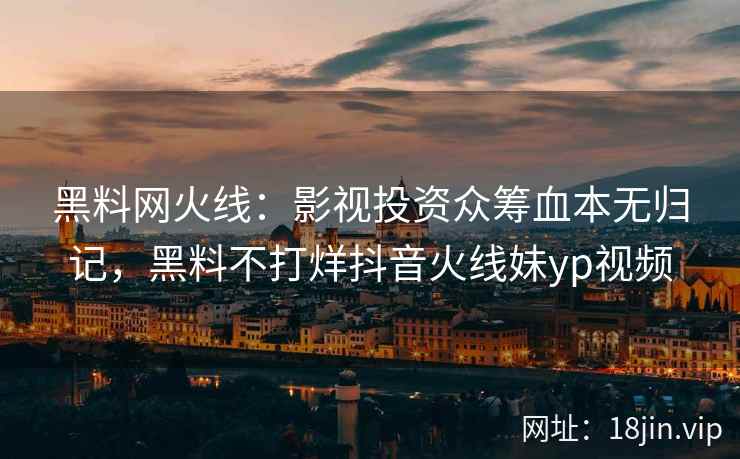 黑料网火线：影视投资众筹血本无归记，黑料不打烊抖音火线妹yp视频  第2张